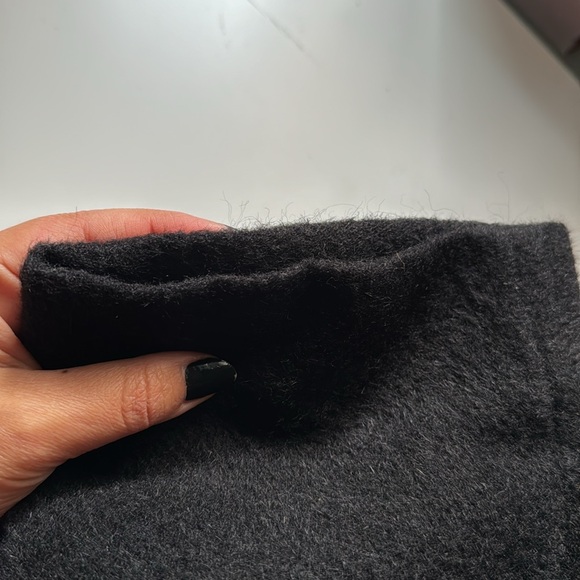 Hilary Radley Vintage Long Black Front Pockets Llama Winter Coat Jacket Size 10 - Picture 14 of 15